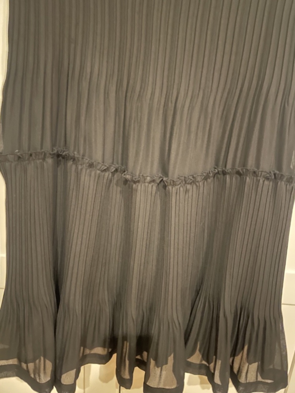NWT Allison Taylor Black Chiffon Maxi Skirt Size XL - Picture 2 of 6